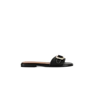 Flattered 'Mimi' Black Leather Sandal Size 38